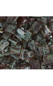 Miyuki tila 5x5mm beads - Picasso transparent light smoky topaz TL-4505